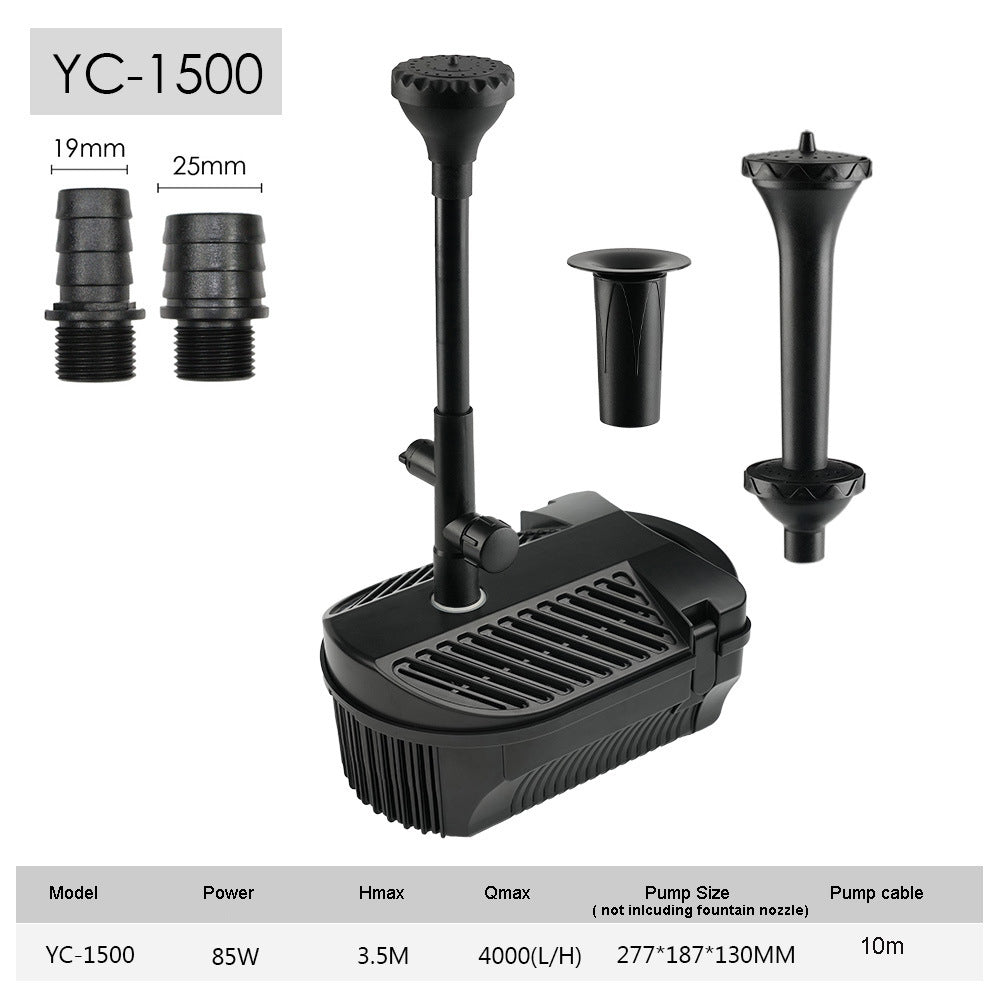 4000 LPH All-in-One Pond Fountain Pump + Filter Kit with 3 Nozzles | 10m Cable